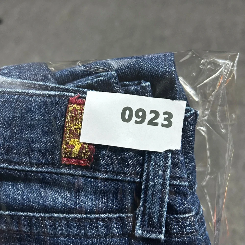 7 For All Mankind Lexie Bootcut Jeans Womens 24 Petite Blue Dark Wash Excellent